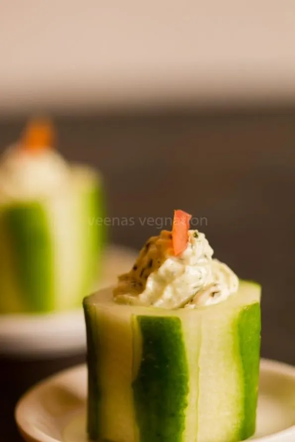 cucumber paneer bites