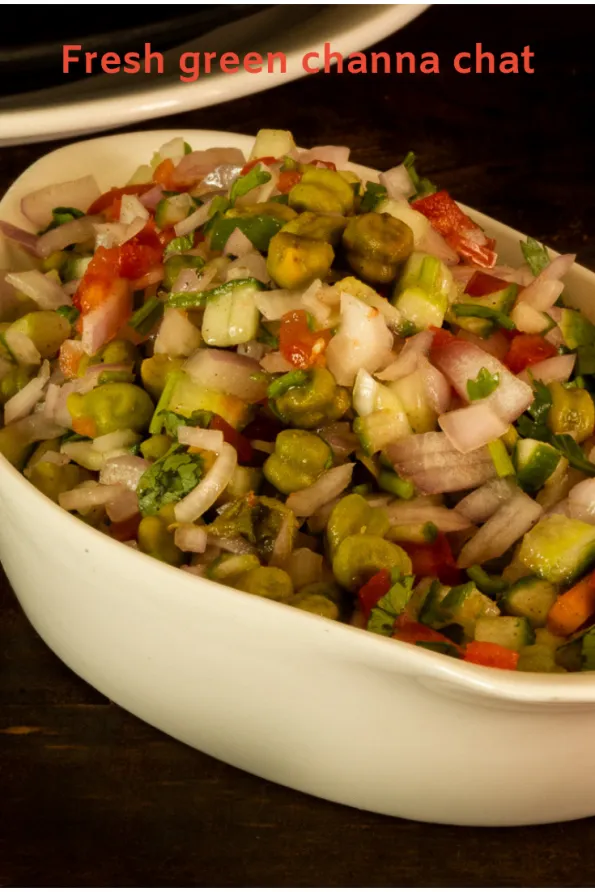 Fresh green channa chat
