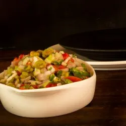 Fresh green channa chat