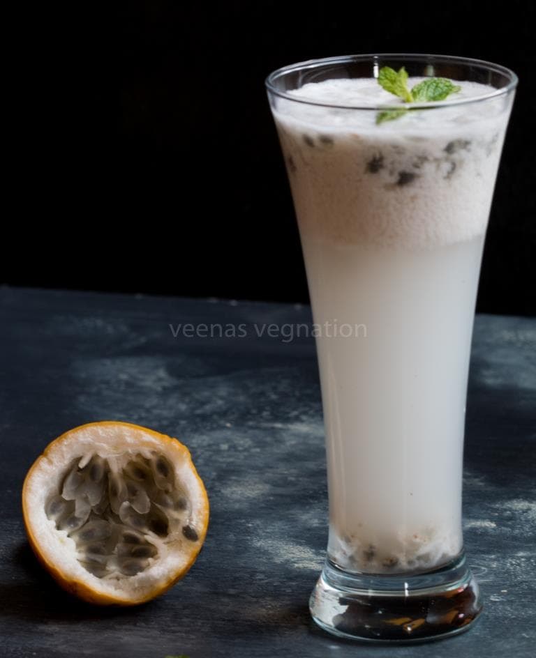 Passion Fruit Coconut Smoothie - Veenas Vegnation