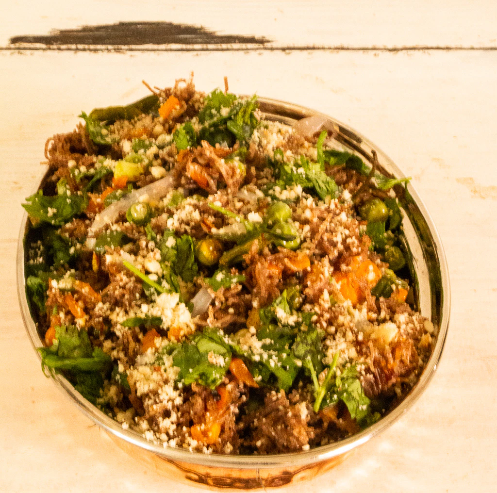 Healthy quick Ragi Vermicelli Upma In Instapot - Veenas Vegnation