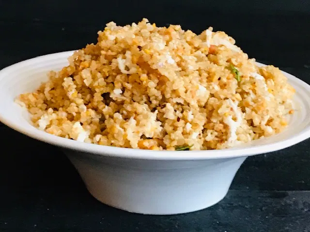 Lemon flavoured peanut quinoa - Veenas Vegnation