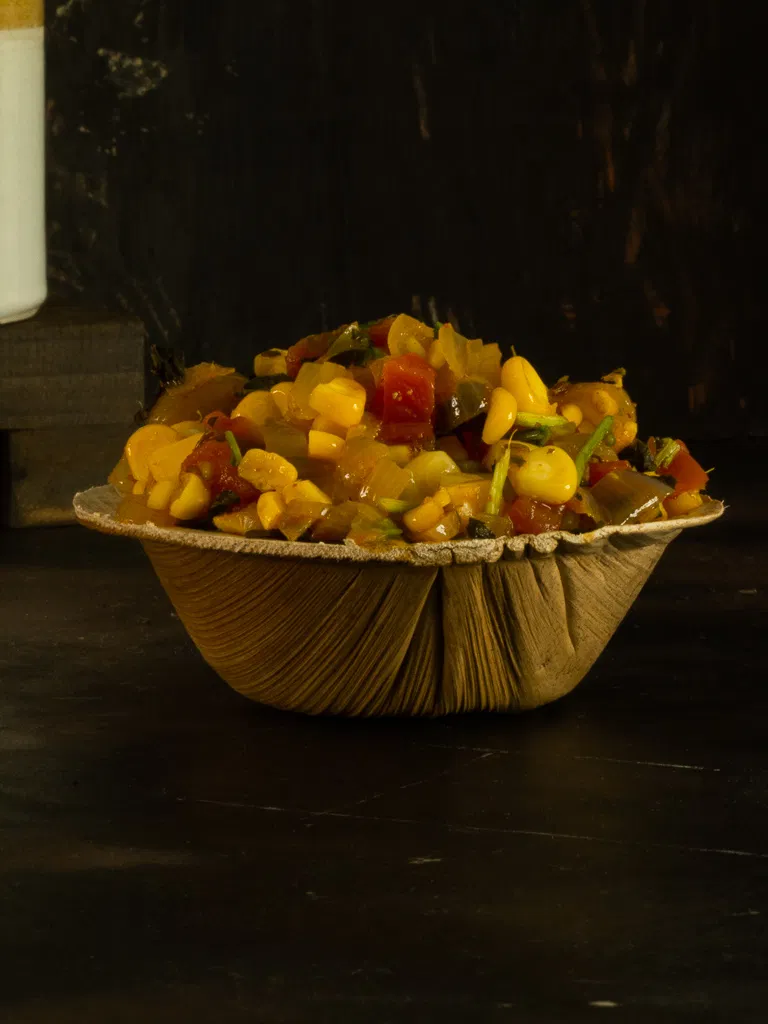 Tangy sweet corn chat - Veenas Vegnation