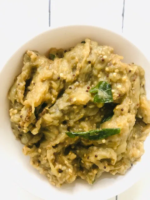 Sutta Kathrika Masiyal In Air Fryer / Air fryer roasted brinjal - Veenas Vegnation