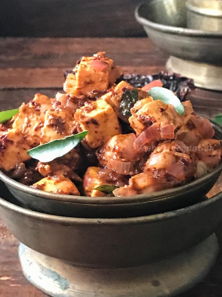 Paneer ghee roast in Instant Pot - Veenas Vegnation